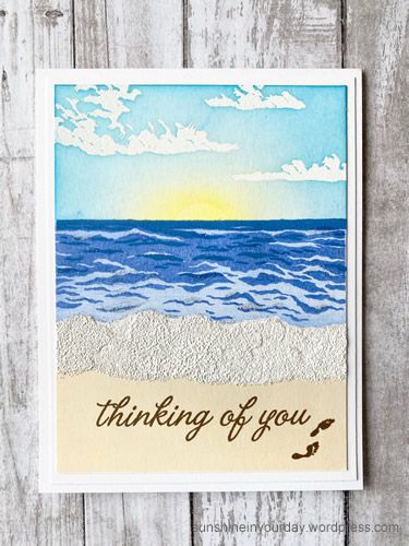 Greeting Card Holder, Hero Arts Cards, Cloud Stencil, Nautical Cards, Beach Cards, Hope You Are Well, Summer Cards, Card Making Supplies, Handmade Birthday Cards