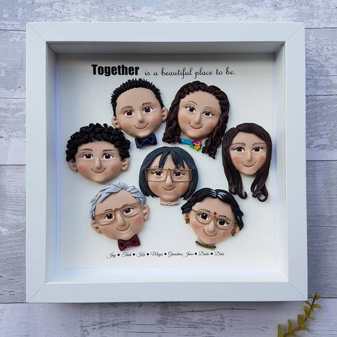 Thank you Mrs Sha for supporting #claybitsandbobsbyjaq  #family #familyportrait #polymerclayart #polymerclay Clay Portrait, Clay People, Family Frames, Polymer Clay Art, Family Portrait, Bits And Bobs, Family Portraits, Polymer Clay, Thank You