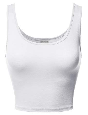 Made by Emma Junior Sized Basic Solid Sleeveless Crop Tank Top White M #Tanks & Camis, #Tops, Tees & Blouses, #Clothing, #Women, #Clothing, Shoes & Jewelry, Styling Crop Tops, Crop Tops Outfits, Crop Top Outfit Ideas, White Tank Top Outfit, Top Outfit Ideas, Crop Top Outfit, Tight Tank Top, White Tank Top Women, White Crop Tank