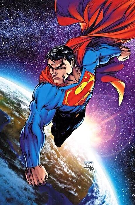 Superman by Michael Turner Clark Kent Dan Mora, Superman And Batman Wallpaper, Superman Comic Icons, Superman In Space, Superman Comic Panels, Superman Comic Art, Superman Design, Superman Flying, Christopher Reeves