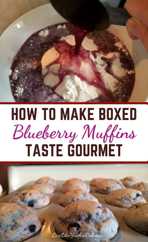 How to Make Boxed Blueberry Muffins Taste Gourmet Betty Crocker Blueberry Muffins, Betty Crocker Muffin Mix, Muffin Top Recipes, Muffin Mix Recipe, Blueberry Muffin Topping, Blueberry Yogurt Muffins, Blueberry Muffin Mix, Homemade Blueberry Muffins, Best Blueberry Muffins