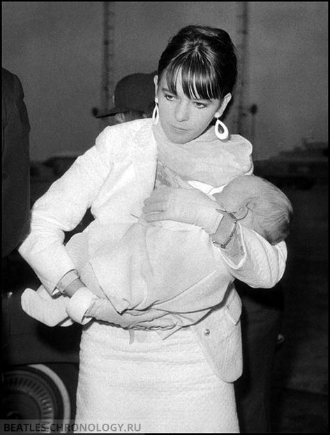 Maureen Starkey, Zach in her arms, leaves the nursery at London Airport to board a plane to Liverpool. For some reason, Maureen Starkey did not hear the boarding announcement and was forced to wait three hours for the next plane. Liverpool, Tumblr, Zak Starkey, Maureen Starkey, London Airport, The Fab Four, A Plane, The Beatles, On Tumblr