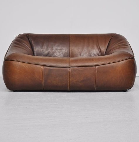 Gerard Van Den Berg; Leather 'Ringo' Sofa for Montis, 1970s. Leather Bean Bag, Leather Couch, Take A Seat, Furniture Inspiration, Interior Furniture, Decoration Design, Living Room Sets, Sofa Chair, Leather Sofa