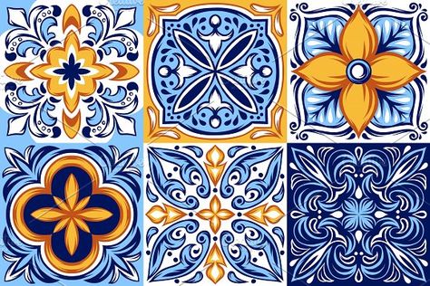 Italian ceramic tile pattern. Ethnic by incomible on @creativemarket Italian Tiles Pattern, Italian Pattern, Turkish Tiles, Italian Majolica, Turkish Pattern, Soyut Sanat Tabloları, Talavera Tiles, Mexican Talavera, Spanish Tile