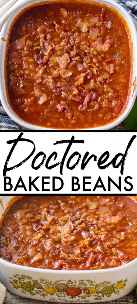 Baked Beans Recipe From Scratch, Homemade Baked Beans From Scratch, Maple Baked Beans, Cookout Dishes, Canned Baked Beans, Best Baked Beans, Baked Beans With Bacon, Bacon Dishes, Barbecue Sides