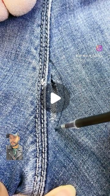 𝐖𝐄 𝐀𝐑𝐄 𝐌𝐄𝐍 on Instagram: "👌👌👌The best way to fix a hole in the pants👖🪡🧵 Comments below follow  for.more . . . #dailysuits #dapperlydone #justlift #classydapper #sprezza #beststyle #outfitgarids #suituptime #absolutebespoke #dapperlife #dapperlydone #wtwt #dapperlife" Sew Ripped Jeans, Repair Jeans, Sew Ins, Repair Clothes, Gray Hair Highlights, Sewing Class, Sewing Studio, May 1, Sewing Clothes