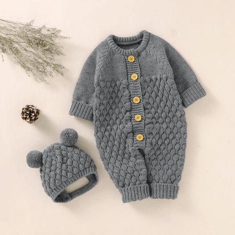 Stroller Footmuff, Winter Sleepwear, Toddler Jumpsuit, Knit Baby Romper, Soft Gloves, Winter Jumpsuit, Gender Neutral Colors, Boys Knits, Knit Jumpsuit