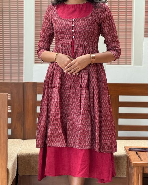 E- 1097 jute cotton maxi with Semi tussar over coat Sizes: XS to XXL Mild soap handwash and steam ironing is recommended Dm for orders and price Colour may slightly vary due to lighting Model Size -Xs [kurti, festive, maxi, co ord, kurta sets, regular wear, casual wear, office wear, style, marriage] #kurti#casulakurti#dailywearkurti#smallbusiness#officewearkurti#officewearstyle#kurtisofeyal#festivekurtis#kurtidesign#kurtis #kurticollection#kurtifashion#kurtistyle#eyaldesigningstudio#s... Coat Model Kurtis, Kurti Models, Simple Frock, Simple Frock Design, Gown Party Wear, Simple Frocks, Over Coat, Dress Models, Kurti Collection