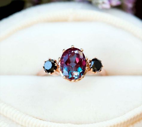 Alexandrite engagement ring