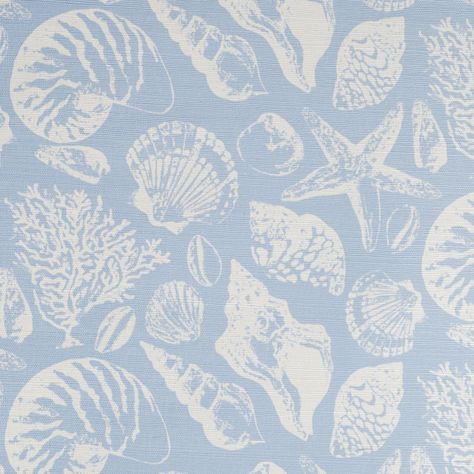 Our Coquillages Grasscloth Wallcovering features the sea’s richest spoils—shells, starfish, coral— to create an inspired coastal tableau that will bring a breezy seaside style to any space. Iterated on a natural light blue grasscloth offering a sophisticated textured finish. This piece is designed by and exclusively for Cailíní Coastal. Product Details: 8" x 10" wallpaper swatch. Designed and digitally printed in the USA. See product page for details. All wallpaper is final sale, including swatc Blue Grasscloth, Beachy Wallpaper, Baby Blue Wallpaper, Coastal Wallpaper, Cute Blue Wallpaper, Seaside Style, Light Blue Aesthetic, Coastal Prints, Apple Watch Wallpaper