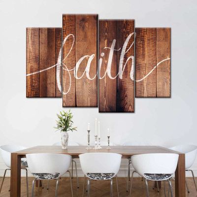 Finding the perfect canvas print or piece of wall art can transform your entire interior. Discover our stunning Faith Typography 4 Piece Digital Art. This high-quality' ready-to-hang piece of Russet and White Wooden Typography Faith And Religion Typography 4 Piece Digital Art comes in a wide variety of layouts. Explore adaptable arrangements to fit your unique space' including 4 Piece Canvas' Canvas Print' and Framed Canvas prints. Instantly create a daring' designer home. Looking for additional Printed Canvas Wall Art, Church Sanctuary Decor Interiors, Church Interior Design Sanctuary, Wooden Typography, Church Wall Decor, Sanctuary Decor, Fellowship Hall, Church Foyer, Church Wall Art