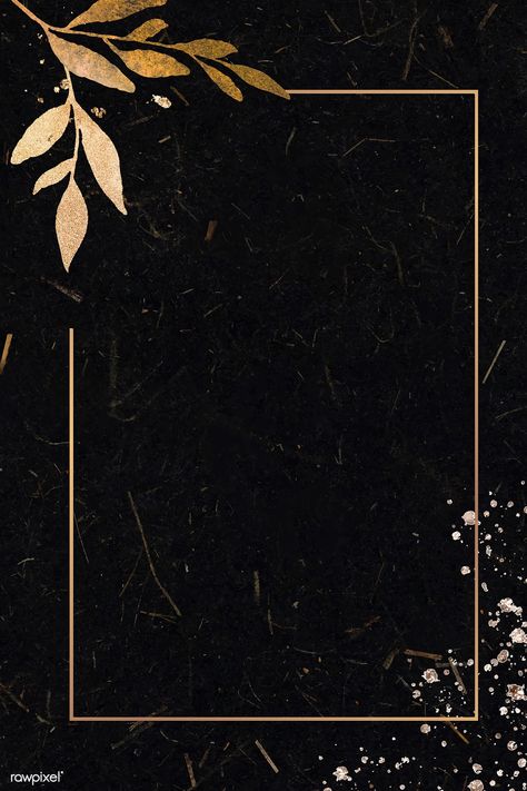 Christmas golden rectangle frame on black background vector | premium image by rawpixel.com / Adj Aesthetic Black And Gold Wallpaper, Program Background Design, Black Aesthetic Template, Project Background Design, Black Template Background, Black Flower Background, Black And Gold Template, Background Design Black, Frame Background Png