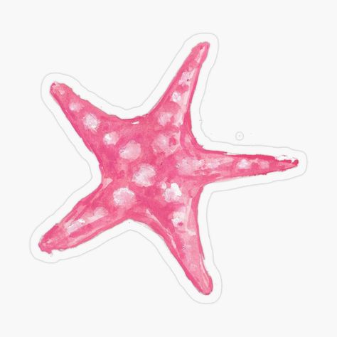 Get my art printed on awesome products. Support me at Redbubble #RBandME: https://www.redbubble.com/i/sticker/watercolor-starfish-sticker-by-art-by-nashe/150688802.O9UDB?asc=u Starfish Sticker, Watercolor Starfish, Beach Stickers, Pink Starfish, Cute Stars, Pink Stars, Star Stickers, Starfish, Vinyl Decal Stickers