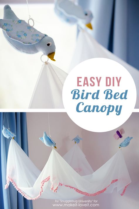 Deco Disney, Princess Nursery, Disney Rooms, Disney Nursery, Diy Birds, Bed Canopy, Festa Party, Baby Diy, Disney Diy