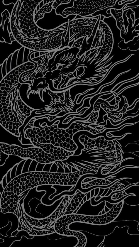 Japanese Geisha Drawing, Dragon Wallpaper Iphone, Dragon Wallpaper, Blackout Tattoo, Simple Tattoo Designs, Space Wallpaper, Back Tattoo Women, Japanese Tattoo Art, Textile Pattern Design