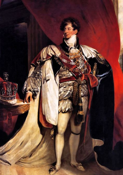 George IV 1762 - 1830, King of Great Britain 1820 - 1830. Portrait as prince Regent by Thomas Lawrence 1822 King George Iv, William Hogarth, Thomas Gainsborough, Dante Gabriel Rossetti, George Iv, John Everett Millais, King George Iii, English History, Queen Of England