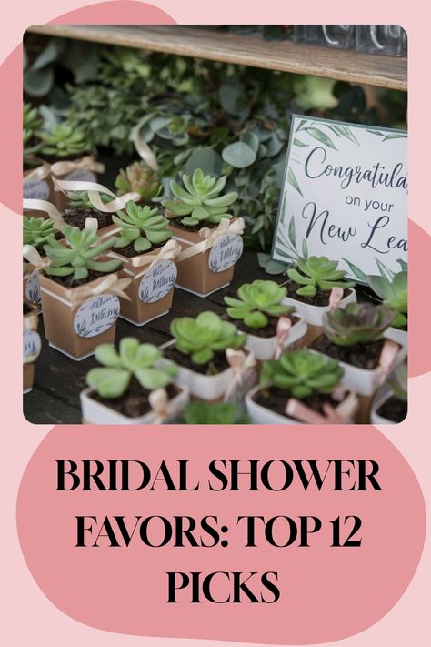 Bridal Shower Favors: Top 12 Picks Bridal Shower Parting Gifts, Bridal Shower Favor Ideas For Guests, Bridal Shower Crafts For Guests To Make, Bridal Shower Favors Ideas, Bridal Shower Guest Gifts, Bridal Brunch Favors, Bridal Shower Crafts, Personalized Bridal Shower Favors, Rose Gold Bridesmaid Dress