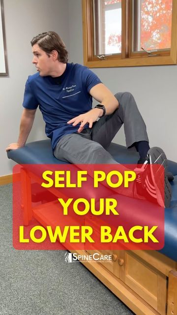 Dr. Michael Rowe | SpineCare on Instagram: "👉 Dr. Rowe shows a modified corkscrew stretch. This stretching exercise can help quickly improve mobility throughout the whole back. The great part is it may also end in a satisfying self pop, crack, or release. It can be done at home, requires no equipment, and may give back pain relief within seconds. Let us know how it works for you! #backpain #backpainrelief #lowbackpain #backpainexercises #SpineCare #DrRowe" Popping Lower Back, Release Back Pain, Stretches For Middle Back Pain, Neck Popping And Cracking, Dr Michael Rowe, How To Pop My Lower Back, Back Popping Techniques, How To Pop Your Back Yourself, Lower Back Cracking Techniques