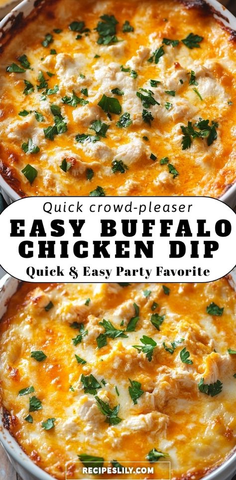 Satisfy your cravings with this Easy Buffalo Chicken Dip! Perfect for game day or any gathering, it’s packed with spicy, cheesy goodness. Ready in just minutes, this dip is sure to be a crowd-pleaser. Buffalo Dip With Canned Chicken, Fast Buffalo Chicken Dip, Easy Food For Dinner Party, Cheesy Buffalo Chicken Dip, Buffalo Sausage Dip, Carnivore Buffalo Chicken Dip, Game Day Side Dishes Football Food, Small Batch Buffalo Chicken Dip, Dip Potluck Ideas