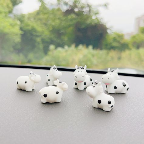 PRICES MAY VARY. 🐮【Not Only a Car Decoration】They are not only a funny car accessories, our car rearview mirror ornament can also be used as a mini figurines, cake toppers, micro landscape decor, party decorations, home decor, yard decor etc. Additionally this car charm can taped to your laptop, photo frames, motorcycle or anywhere you like. 🐮【Premium Quality】Our cartoon cows aesthetic car dashboard accessories are made of high-quality resin materials, these car dashboard decor fwon't fade ove Cows Aesthetic, Cartoon Cows, Car Dashboard Accessories, Dashboard Decorations, Dashboard Accessories, Car Dashboard Decor, Kawaii Cow, Accessories Kawaii, Decorative Garden Fencing