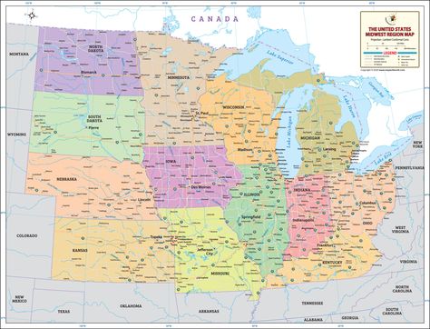 The Midwest Map, United States Map Of The Us, Houston Map, Elgin Illinois, Joliet Illinois, Midwest Region, Kenosha Wisconsin, Overland Park Kansas, Rockford Illinois, Peoria Illinois