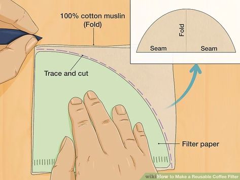 How to Make a Reusable Coffee Filter: 5 Steps (with Pictures) Coffee Filters Diy, Diy Coffee Filter, Natural Laundry Detergent, Reusable Coffee Filter, Apartment Cleaning, Natural Laundry, Residential Cleaning, House Cleaning Services, Spirited Art