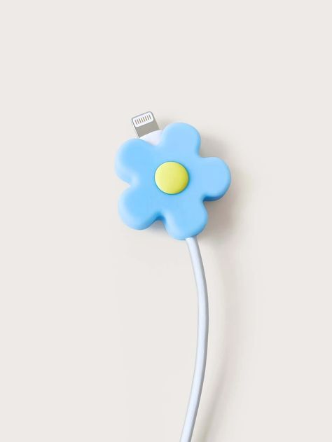 Flower Shaped Data Cable Protector | SHEIN USA Cable Protector, Cable Holder, Cable Storage, Cute Stationary, Fesyen Hijab, Cute Flower, Cute Cases, Future Life, Data Cable