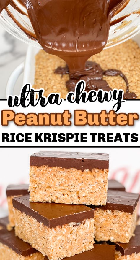 Peanut Butter Rice Crispy Treats, Peanut Butter Rice Krispie Treats, Chocolate Rice Krispies, Chocolate Rice Krispie Treats, Krispie Treats Recipe, Thanksgiving Menu Ideas, Krispy Treats, Rice Krispy, Butter Rice