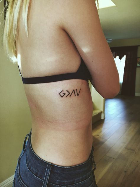 God is greater than the highs and the lows. Highs And Lows Tattoo, Small Sister Tattoos, Rib Tattoos For Women, Small Tattoos With Meaning, Religious Tattoos, Small Tattoos For Guys, Dainty Tattoos, New Tattoo, Sister Tattoos