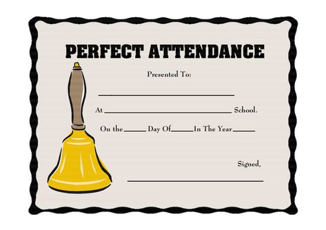 perfect attendance award 03 Perfect Attendance Award, Perfect Attendance Certificate, Attendance Certificate, Bingo Card Template, Employee Awards, Perfect Attendance, Award Template, Award Ideas, Awards Certificates Template