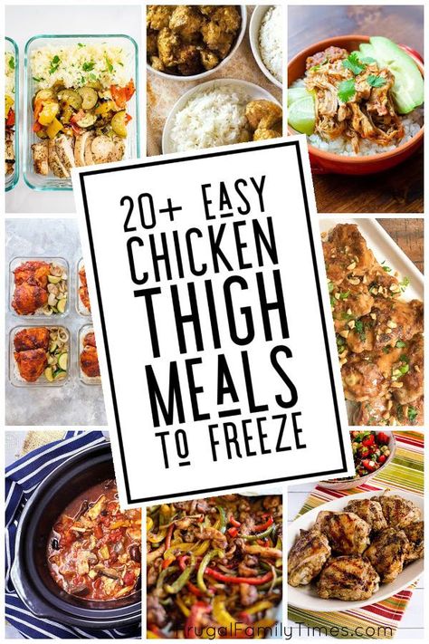 Save time and money with freezer meals: chicken thighs are tender and packed with iron. This collection of family friendly make ahead meals includes: marinated chicken recipes, slow cooker chicken recipes, instant pot chicken, pad thai chicken, fajitas and more. Meals for the freezer are a major time saver! More Freezer Meals Chicken, Minimalist Recipes, Freezer Meals Recipes, Pad Thai Chicken, Chicken Recipes Slow Cooker, Thm Dinner, Meals Chicken, Marinated Chicken Recipes, Chicken Freezer Meals