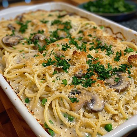 Chicken Tetrazzini is a creamy and satisfying pasta dish that's perfect for using up a shredded Costco rotisserie chicken. This dish combines mushrooms, Rotisserie Shredded Chicken Recipes, Recipes Using A Rotisserie Chicken, What To Make With Costco Rotisserie Chicken, Rotisserie Chicken Mushroom Soup Recipes, Rotisserie Chicken Pasta, Rotisserie Chicken Pasta Recipes, Shredded Rotisserie Chicken Recipes, Rotisserie Chicken And Mushroom Recipes, Leftover Rotisserie Chicken Recipes Pasta Easy Meals