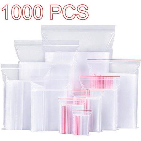 Reclosable Clear Plastic Poly Bags Small Baggies Reclosable Plastic Bags are regular duty suited for shipping, packaging, and storage. Bags are re-usable; sealing is simple and easy with the single track zip closure strip. Organize and protect your items parts various sizes or for individual pieces. These bags are a popular size for Square and Round items, parts and objects... like Bracelets, Charms etc. High quality plastic reclosable zipper bags are handy for many uses like jewelry and coins. Color:transparent Material: PE Plastic Size: (Length x Width x Thickness) 4cmx6cmx0.05mm 6cmX8cmx0.05mm 7cmX10cmx0.05mm 8cmX12cmx0.05mm 10cmX15cmx0.05mm 12cmX17cmx0.05mm Note: (length including the sealing part) Package Listing: 1000/200/100 x plastic sealing bags Size: 8x12cm-200pcs. Large Storage Bags, Clear Storage, Moving Packing, Merchandise Bags, Kitchen Size, Ziplock Bag, Clear Plastic Bags, Food Storage Bags, Ziplock Bags