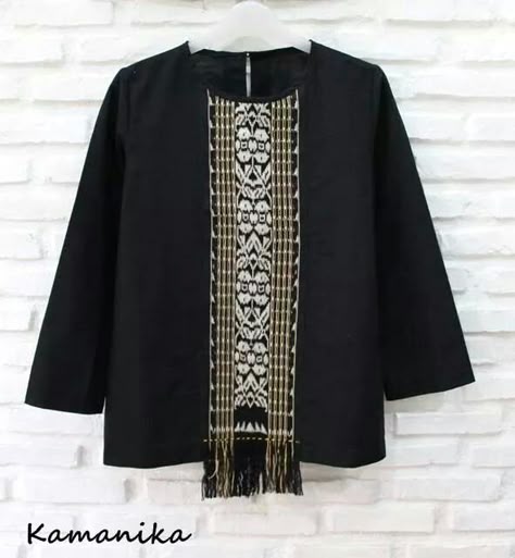 Blouse Tenun indonesia Blouse Tenun, Tenun Fashion, Batik Blazer, Mode Batik, Batik Tenun, Batik Kebaya, Kebaya Dress, Ikat Dress, Black Color Hairstyles