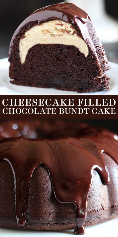 Ladies Night Desserts, Bundt Cakes With Filling, Chocolate Bundt Cake Recipe From Scratch, Chocolate Pound Cake Recipe Homemade, Chocolate Cake With Mousse Filling, Pound Cake Cheesecake, Chocolate Mousse Recipe For Cake Filling, Chocolate Bundt Cake Recipes, Homemade Chocolate Bundt Cake