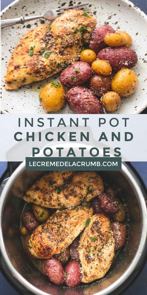 Instant Pot Chicken And Potatoes, Chicken Breast Instant Pot Recipes, Recipes Instapot, Instant Pot Pasta Recipe, Chicken And Potatoes, Pot Recipes Easy, Parmesan Potatoes, Best Instant Pot Recipe, Healthy Instant Pot Recipes