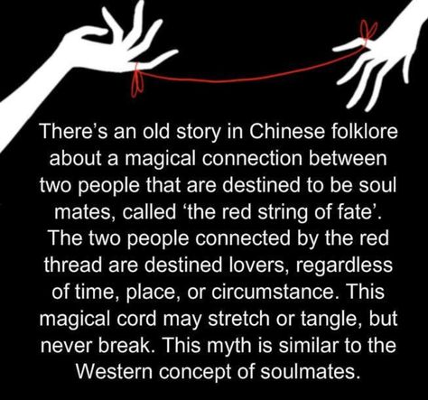 ...and it's called the "Red String of Fate." Fate Tattoo, Soulmates Art, Soulmate Signs, Red String Of Fate, Twin Flame Reunion, Red Ink Tattoos, Divine Timing, Soul Mates, Psychology Quotes