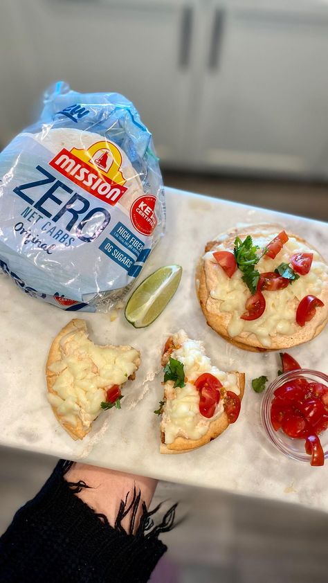 Remaking Mexican Pizza but with @missionfoodsus zero net carbs original tortillas. They’re SO good! Eating healthy and counting macros can… | Instagram Mission Tortillas Low Carb, Recipes Using Zero Carb Tortillas, Zero Carb Tortilla Pizza, Mission Zero Carb Tortilla Chips, Zero Carb Tortilla Recipe, Low Carb Beach Snacks, Carb Balance Tortillas Pizza, Low Carb Tortilla Snacks, Mini Low Carb Tortilla Recipes