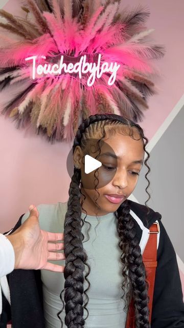 Cleveland, OH 📍 on Instagram: "2 Boho Braids With Dramatic Edges 😍😍😍😍😍😍😇  April Books Opened!!!    #clevelandbraider #houstonbraider #atlantabraider #stitchbraids #freestylebraids #216braids #knotlessbraids #labraider#explorepage #daytonhairstylist #daytonbraider #reels" Braided Hairstyles For Girls Black, 2 Boho Braids, Boho 2 Braids, Boho Two Braids, Feed In Braids French Braid, Two Boho Feed In Braids, Braids With Dramatic Edges, Boho Feed In Braids Cornrows, Little Black Girls Hairstyles Braids