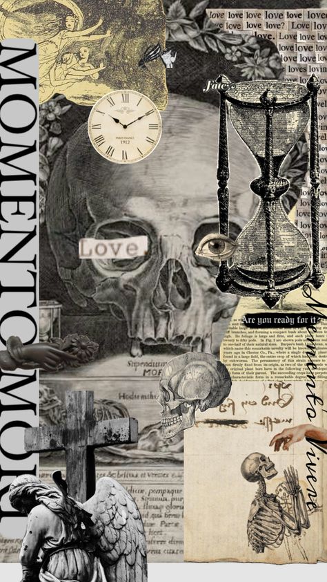 Memento Mori Art, Vanitas Paintings, Cute Monsters Drawings, Catholic Wallpaper, Cross Wallpaper, Vision Board Wallpaper, Monster Drawing, Gothic Wallpaper, Momento Mori