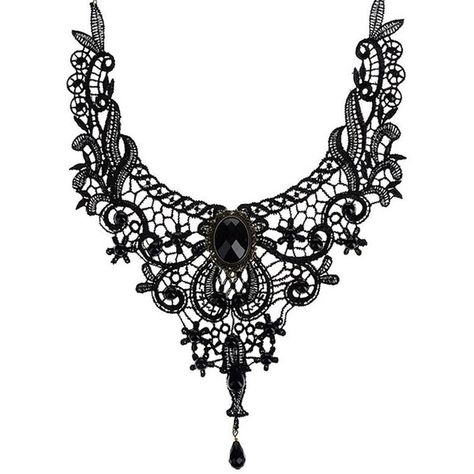 Victorian Steampunk Style Lace Gothic Collar Lolita Beads Pendant... ❤ liked on Polyvore featuring jewelry, necklaces, pendant necklaces, victorian choker necklace, beading necklaces, beading jewelry and steampunk jewelry Steampunk Mode, Goth Choker Necklaces, Black Jewelry Necklace, Black Lace Necklace, Black Lace Choker Necklace, Moda Steampunk, Gothic Choker Necklace, Goth Choker, Black Lace Choker