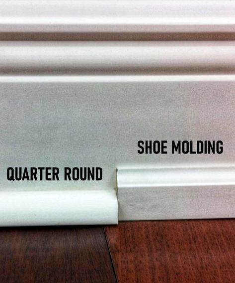 Shoe Molding VS Quarter Round – 7 Things to Know Trim Molding Ideas, Wood Baseboard, Modern Trim, Molding Ceiling, Quarter Round Molding, Decorative Molding, Baseboard Trim, Baseboard Molding, Refinishing Furniture Diy