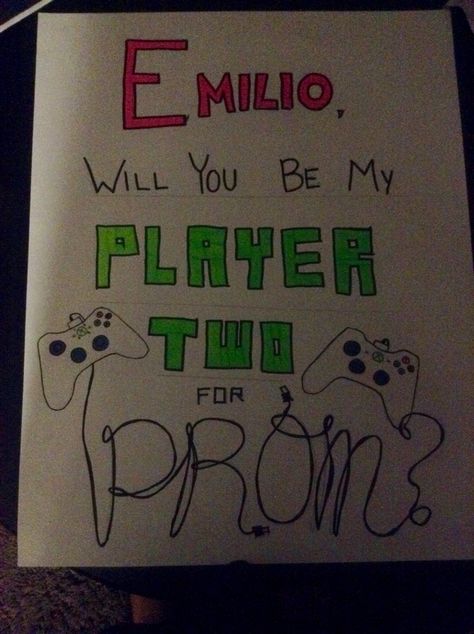 a promposal I made for my boyfriend! Gamer Promposal Ideas, Soccer Goalie Promposal, Promposal Ideas For Boyfriends, Minecraft Promposal, Prom Posals For Boyfriends, Cute Promposals For Your Boyfriend, Funny Promposals, Sadie Proposals Ideas, Hockey Promposal