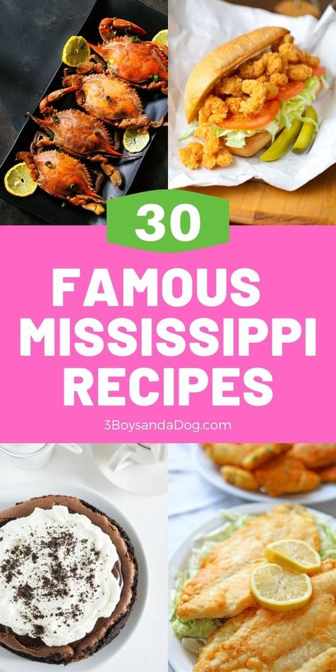 Mississippi Food Recipes, Mississippi Recipes Southern Style, Mississippi Meals, Mississippi Recipes, American Food Recipes, Mississippi Food, State Recipes, Regional Recipes, Florida Recipes