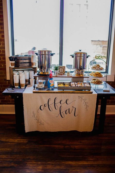 organic-industrial-louisiana-wedding-at-aubrey-hall-21                                                                                                                                                                                 More Reception Food Station, Wedding Reception Food Stations, Coffee Bar Party, Coffee Bar Wedding, Wedding Food Stations, Autumn Wedding Reception, Louisiana Wedding, Rustic Wedding Decorations, Coffee Wedding