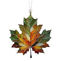 Maple Leaf Crafts Ideas, Maple Leaf Stained Glass Pattern, Leaf Stained Glass Patterns, Stained Glass Leaves, Fall Leaf Decor, Leaves Wall Art, Stained Glass Supplies, Leaf Ornament, Stained Glass Birds