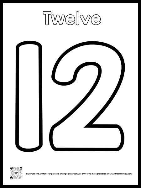 Number 12 Crafts Preschool, Number 12 Activities Preschool, 12 Worksheets For Preschool, Number 12 Worksheets For Preschool, Number 12 Worksheet, Irving Logo, Capital Letters Worksheet, Back To School Crafts For Kids, Colorful Numbers