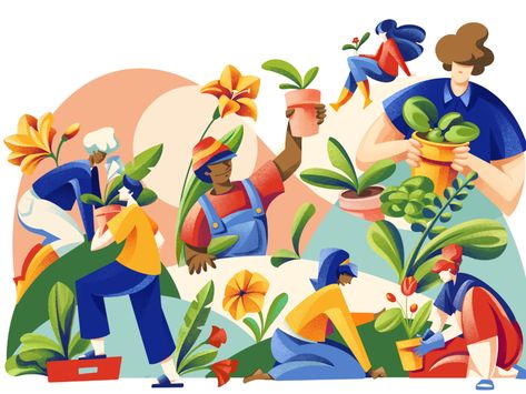 Putting Down Roots - Texas Coop Power Magazine by Chiara Vercesi on Dribbble Roots Illustration, Kangaroo Illustration, Keyhole Garden, Mural Art Design, Graphic Design Infographic, Canvas Painting Designs, Illustration Sketches, Editorial Illustration, Freelance Illustrator