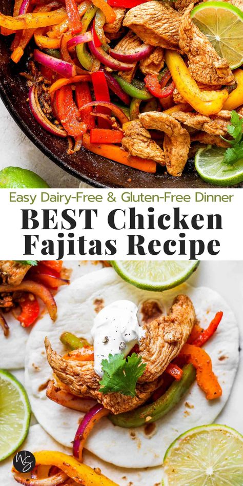 Gluten Free Fajitas Chicken, Easy Chicken Fajitas Recipes, Whole 30 Chicken Fajitas, Whole 30 Fajitas, Keto Chicken Fajitas Skillet, Gluten Free Chicken Fajitas, Gluten Free Fajita Seasoning, Gluten Free Fajitas, Gluten Free Chicken Fajita Recipe