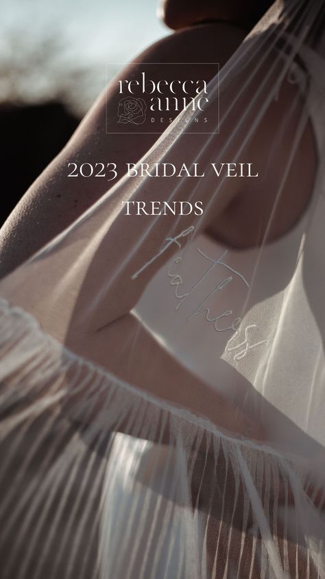 2023 Bridal Veil Trends, Bridal Veils 2023, Wedding Veil Trends 2023, 2023 Wedding Veils, Modern Bride Veil, Statement Veil Brides, Unique Bridal Veils, Modern Veil Wedding, Embroidered Veil Words